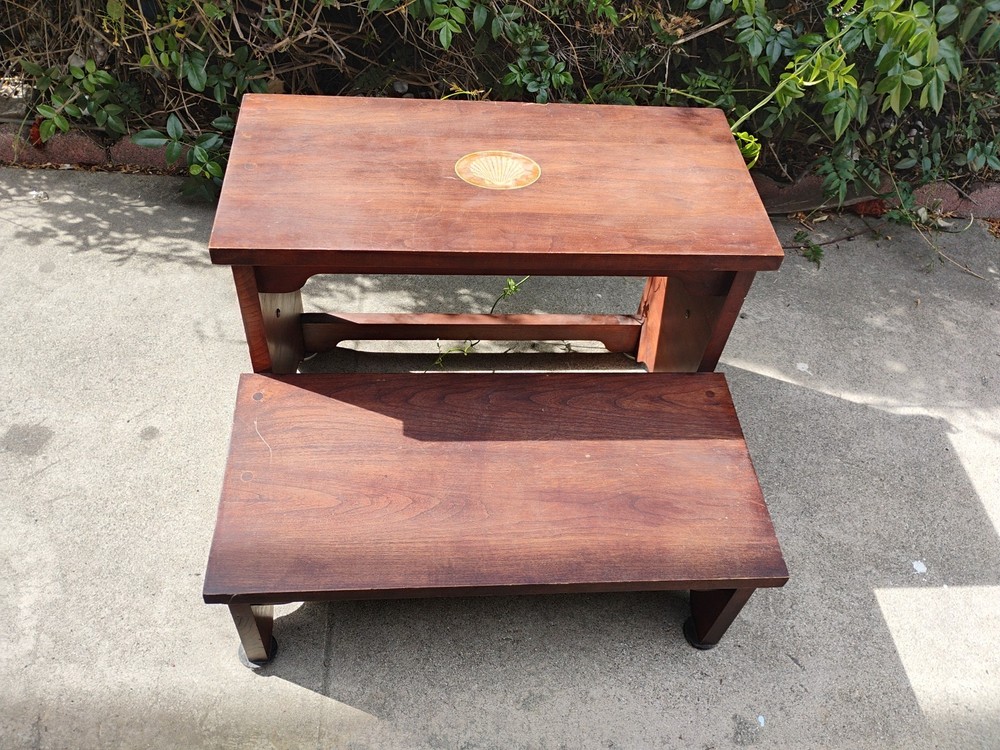 The Bartler Collection Ltd Step Stool with Shell Inlay