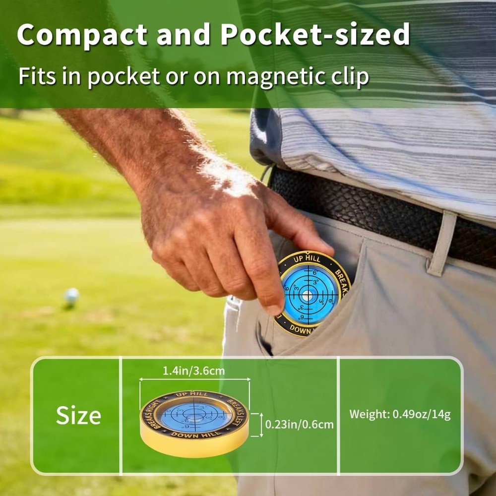 High Precision Golf Green Reader Funny Ball Marker Golf Putt Training Aid Bub...