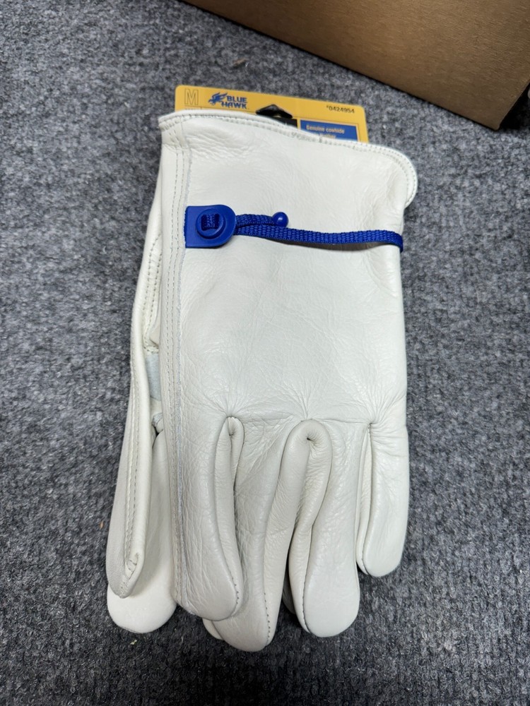 Project Source Medium Off-white Leather Construction Gloves, (1-Pair)