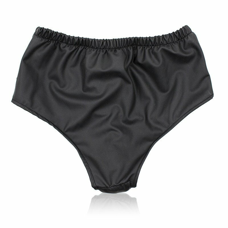 Wearable Male Men's Underwear Shorts Brief with Silicone Anal Butt Plug