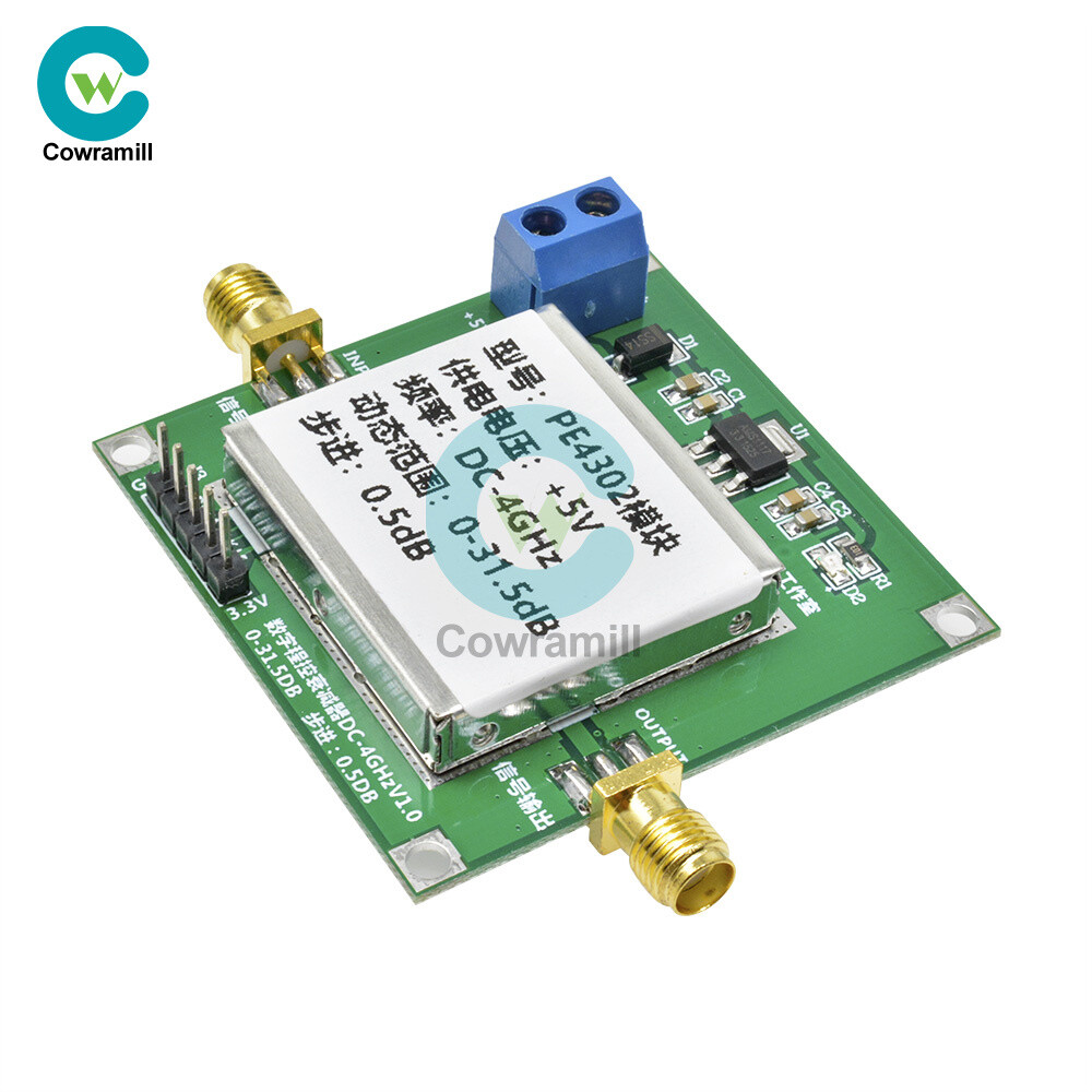 PE4302 Digital Programmable Step Attenuator Module DC 4GHZ 0-31.5DB 0.5dB RF