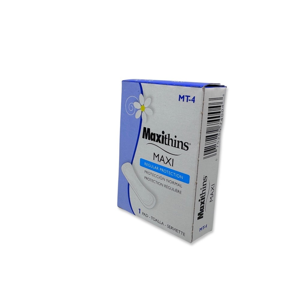 Maxithins Regular Maxi Pads MT-4 Individually Boxed Regular Protection 250 Count