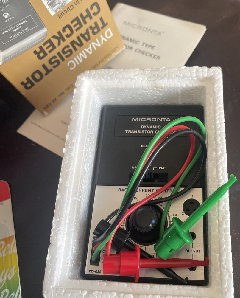 Micronta Dynamic Transistor Checker 22-025 With Original Box & Manual Works