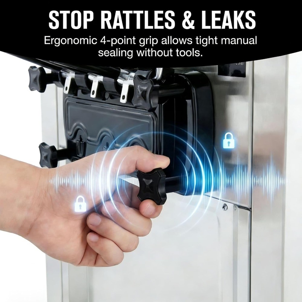 M8 Soft Serve Ice Cream Machine Replacement Parts, 4-Pack Solid-Core Star Shaped