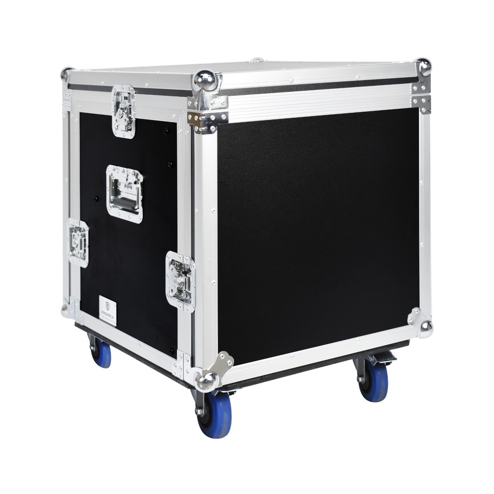 PRORECK 10U SPACE Rack Case With Slant Mixer Top, 20'' Rackable Depth