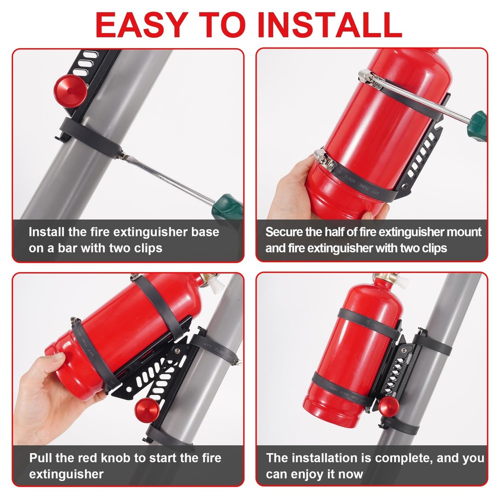 UTV Fire Extinguisher Mount Bracket, Quick Release Fire Extinguisher Mount Ho...