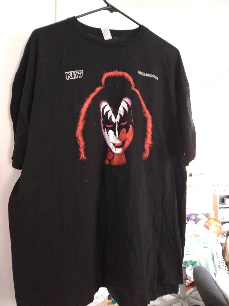 KISS Gene Simmons Solo Album T-Shirt 2XL Black Tee Official Free Shipping