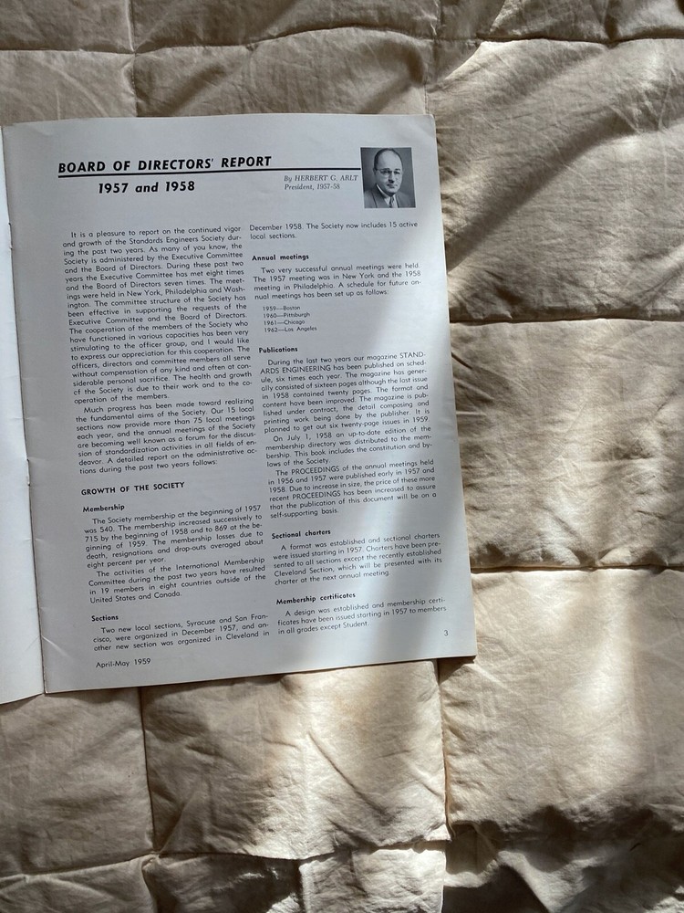 Standards Engineering SES April-May 1959