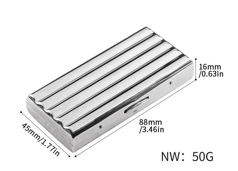 2Pcs Wavy Cigarette Case Moisture-proof Portable Cigarette Case For 10 Cigarette