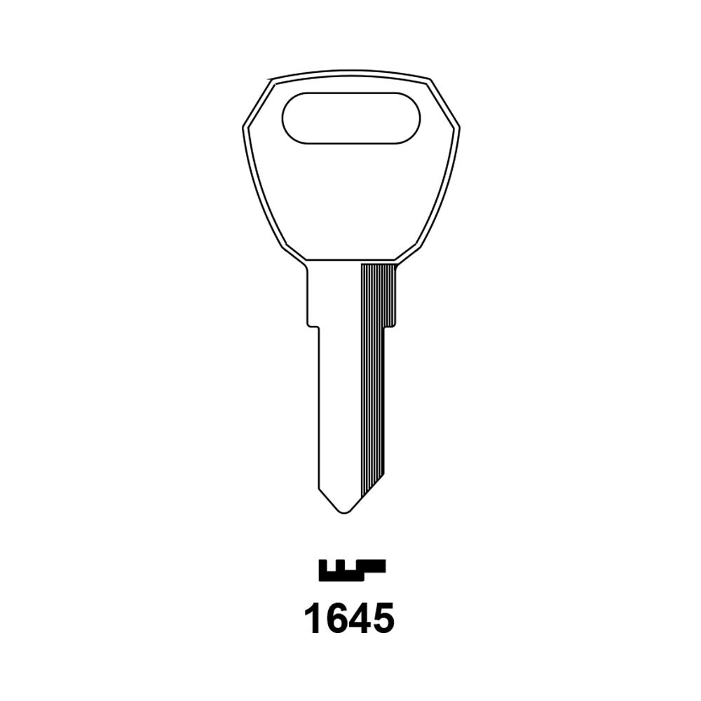 1645 Key Blank – Nickel