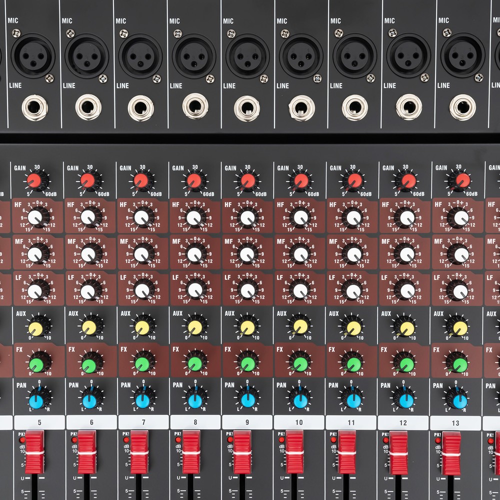 16-Channel Professional Mixer with Bluetooth, DSP & USB Connectivity