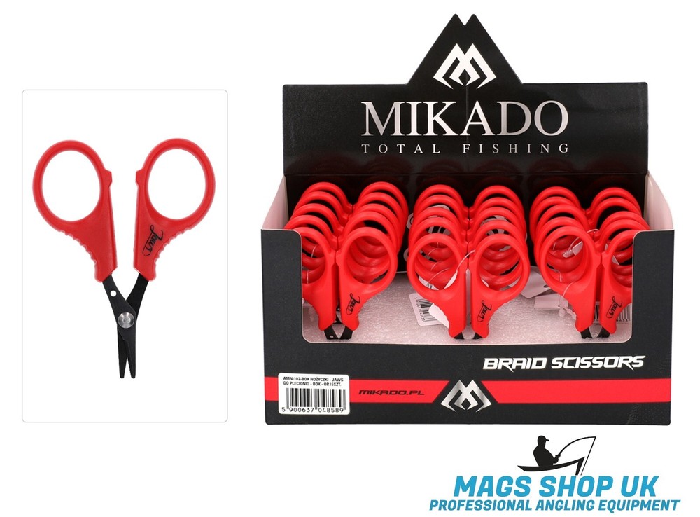 MIKADO ''JAWS'' BRAID SCISSORS, 1 PCS. RED COLOUR