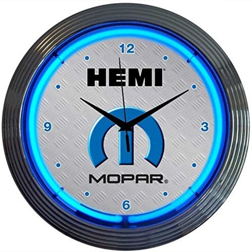 Neonetics 8MPHEM Mopar Hemi Neon Clock 15 Width x 15 Height x 3 Depth