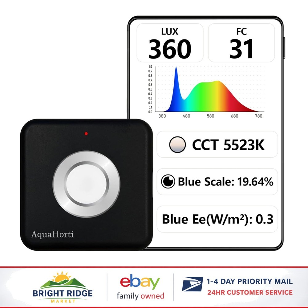 Versatile Light Meter with Blue Light Testing and CSV Data Export Capability
