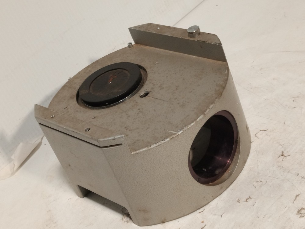 Olympus Tokyo microscope base w/ iris diaphragm, rotating stage, mirror shown