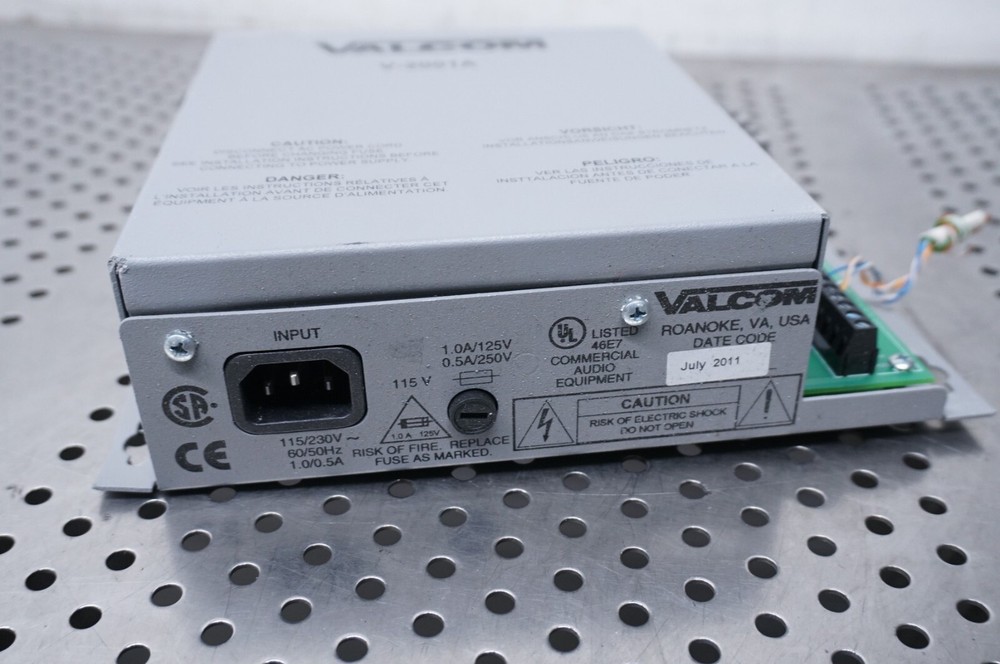 Valcom V-2001A One Way Single Zone Page Control Unit