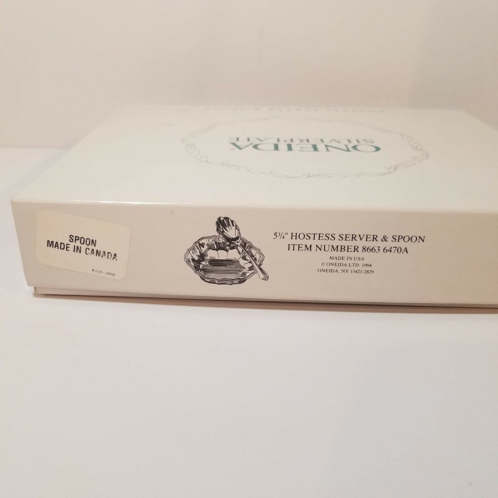 Oneida, Silverplate, Hostess Server Spoon Set Formal Dining Decor w Original Box