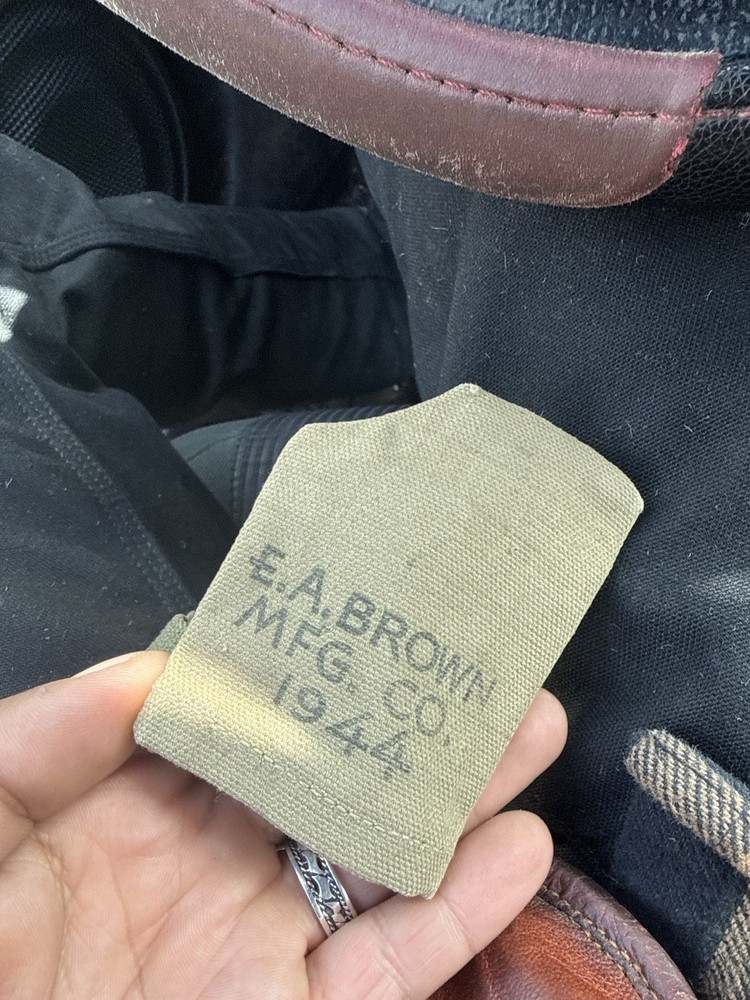 Original WWII U.S. M1 Garand Canvas Muzzle Cover E.A. Brown MFG Co 1944