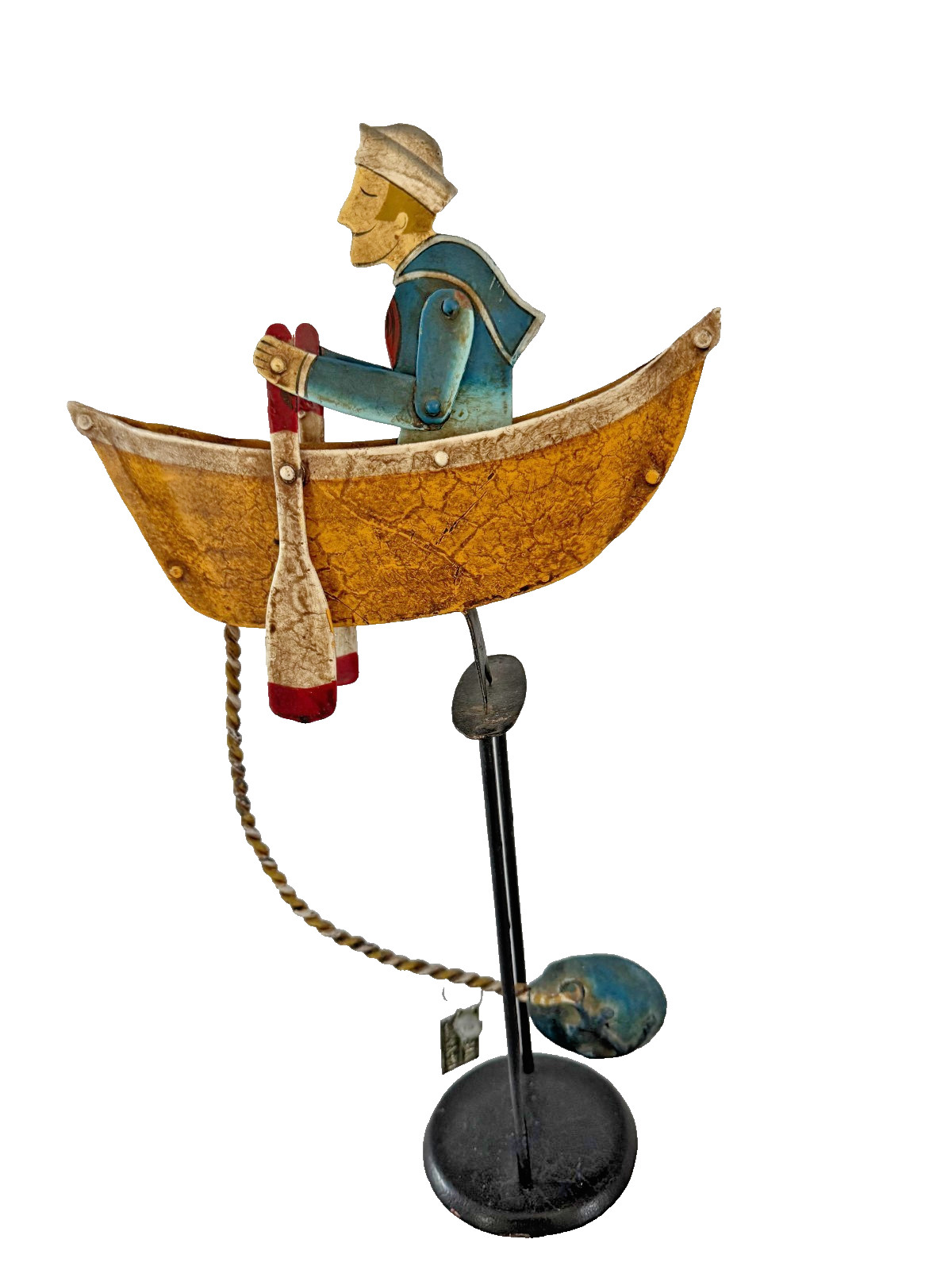 Authentic Models Nautical Salty Dog Rowing Sailor 18" Balance Toy See Video