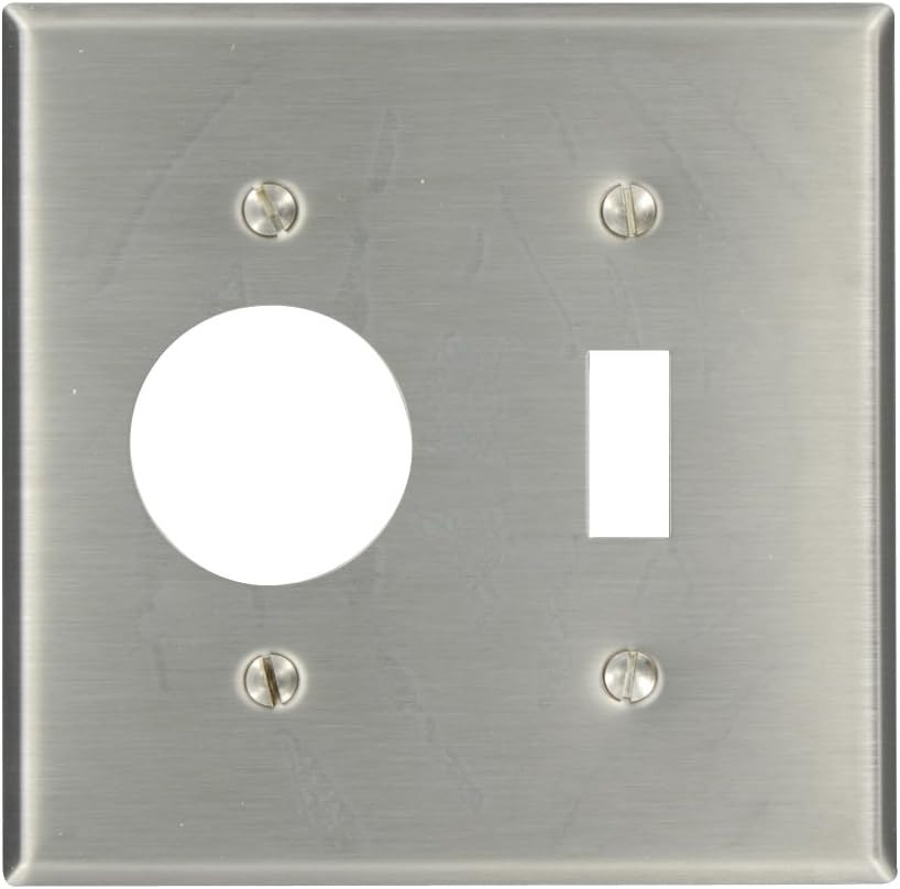 2-Gang 1-Toggle 1-Single 1.406-Inch Diameter, Device Combination Wallplate, Devi