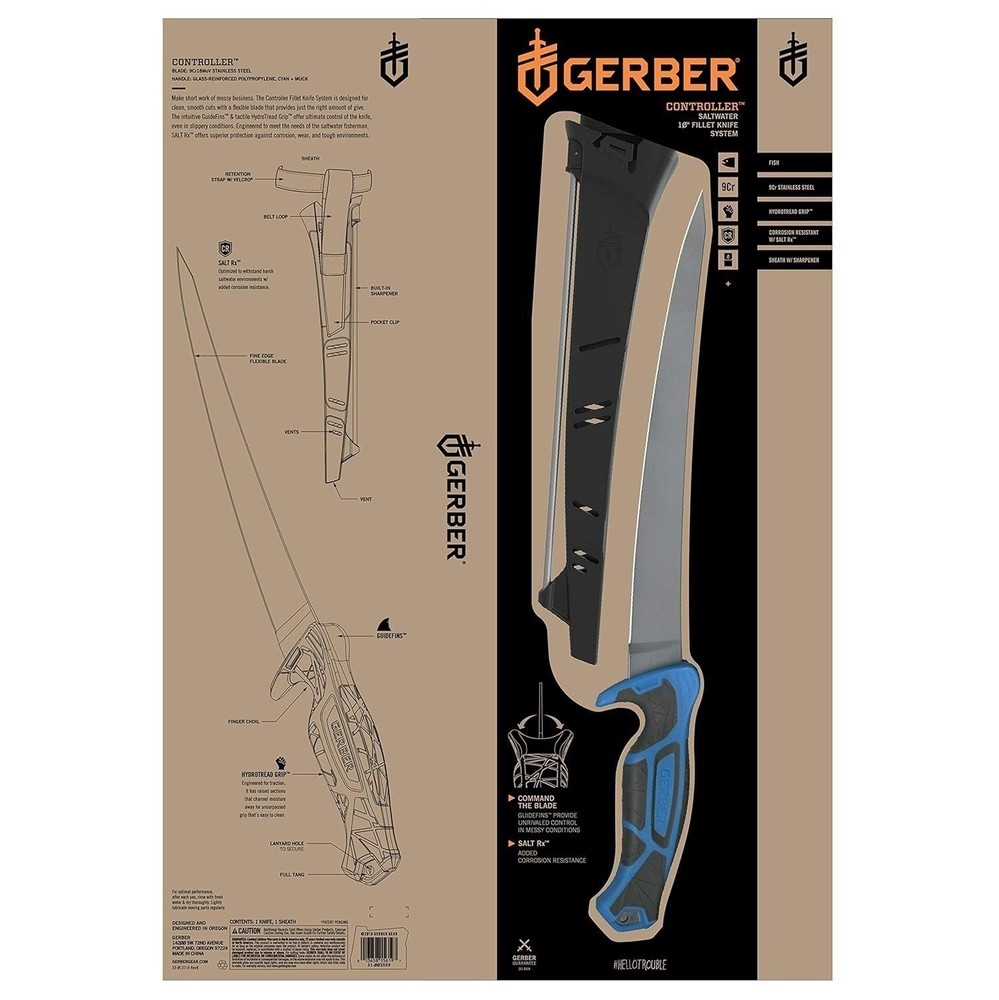 GERBER Controller Fillet Knife 10in