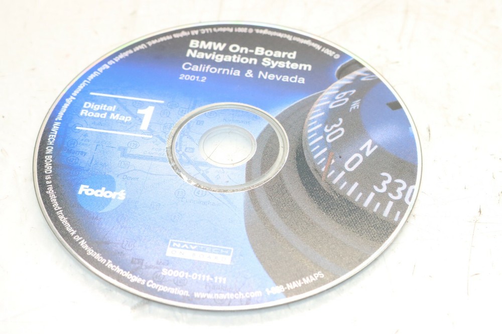 94-08 E38 E39 E46 E53 E65 E66 BMW 2001.2 NAVIGATION SYSTEM MAP DVD CD Y6243