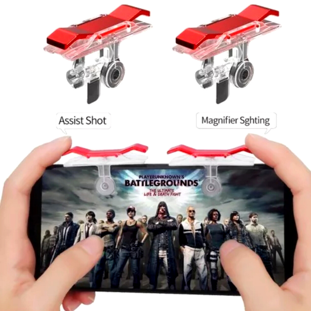 Mobile Cell Phone Game Controller Gamepad Joystick Fire Trigger Button For PUBG