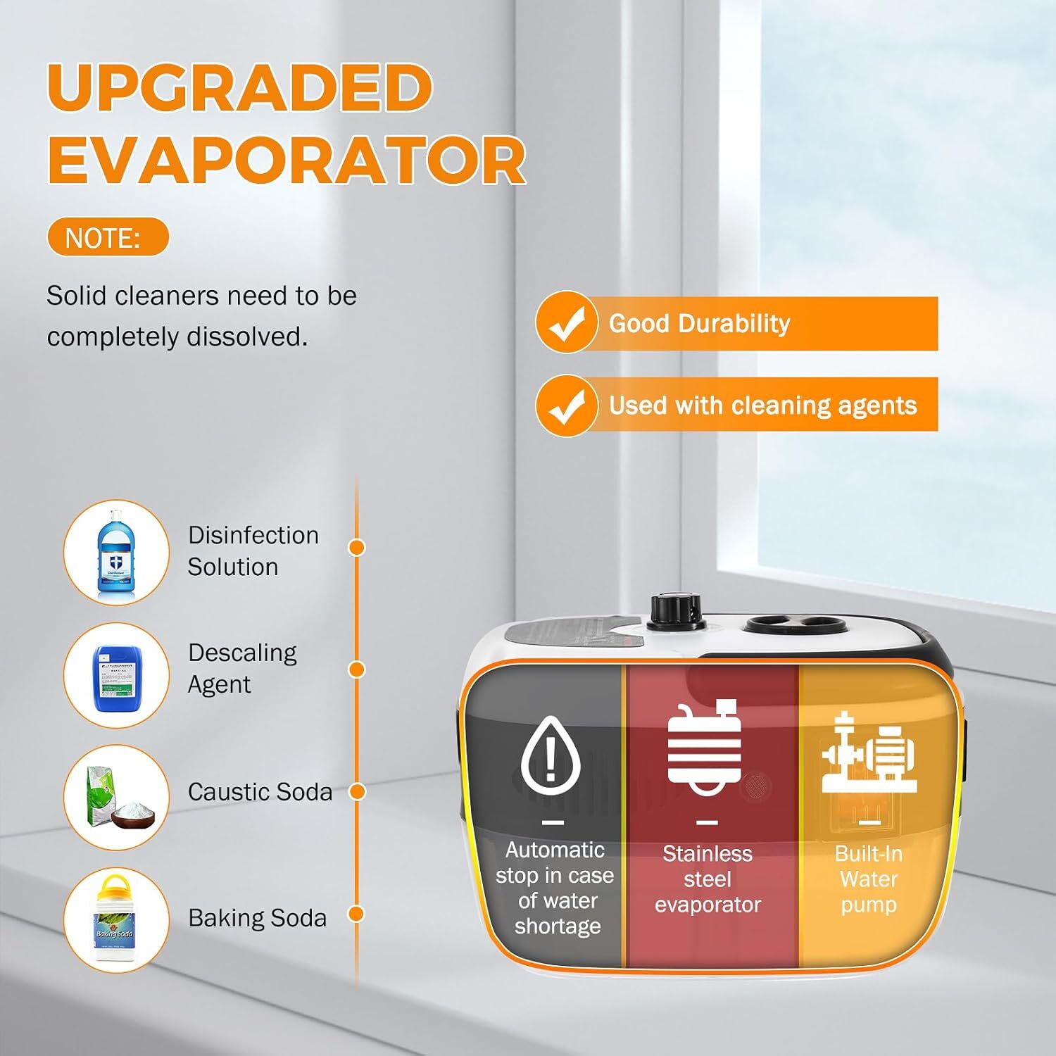 2500W Car Detailing Steamer High Pressure Handheld Steam Cleaner Household US