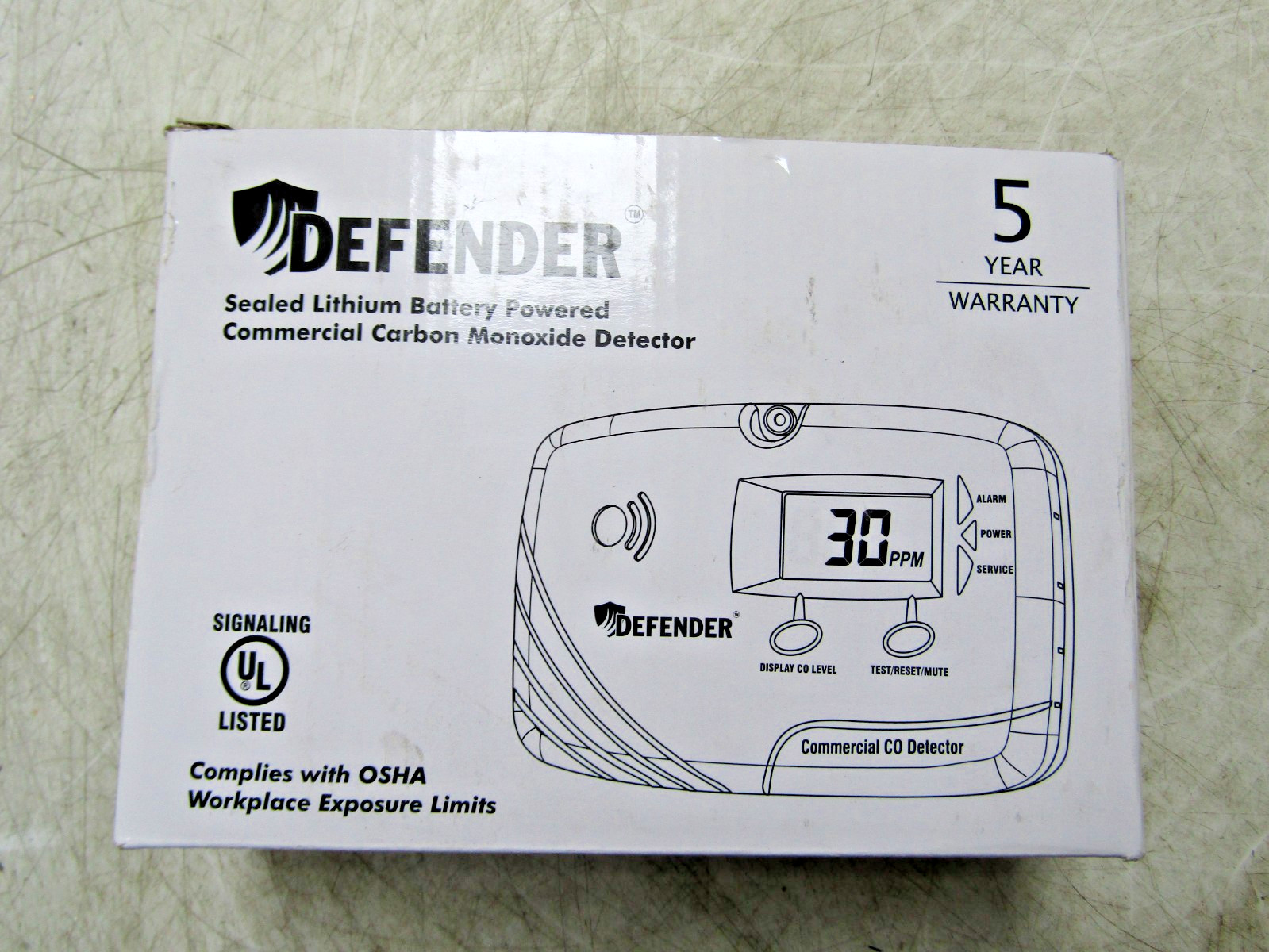 💥NEW DEFENDER CD8180 BATTERY POWERED COMMERCIAL CARBON MONOXIDE DETECTOR