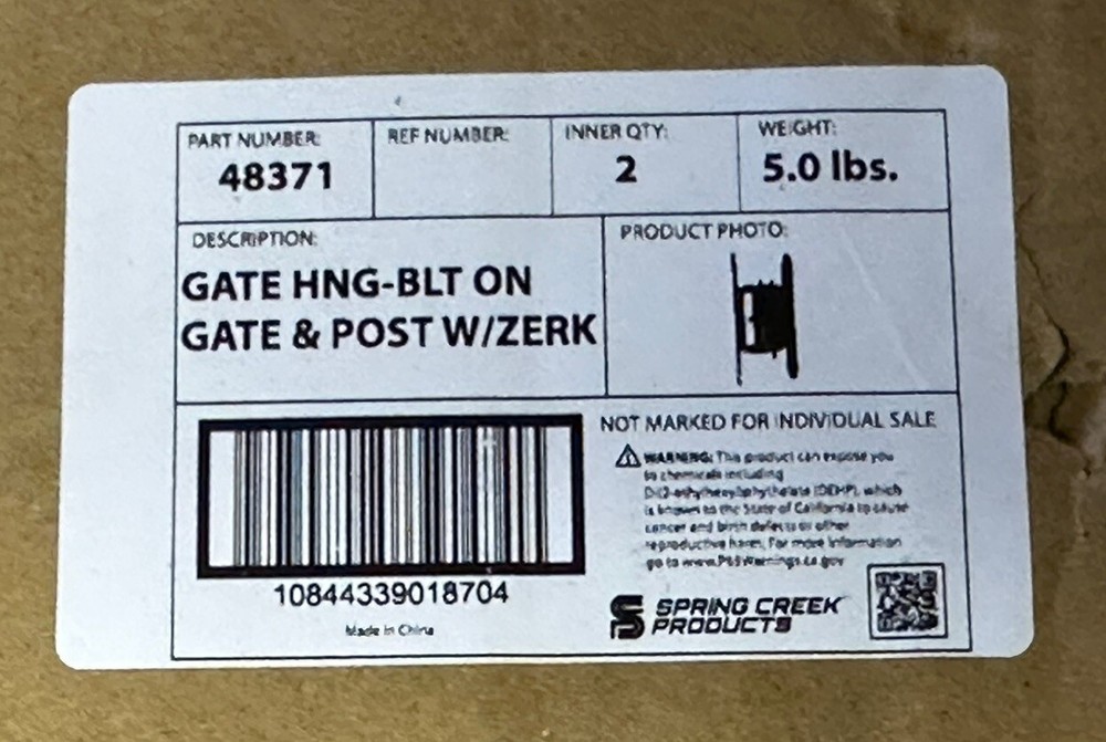 PAIR Gate Hinge One Compatible HD Guardian Adjustable Bolt On Gate & Post Zerk