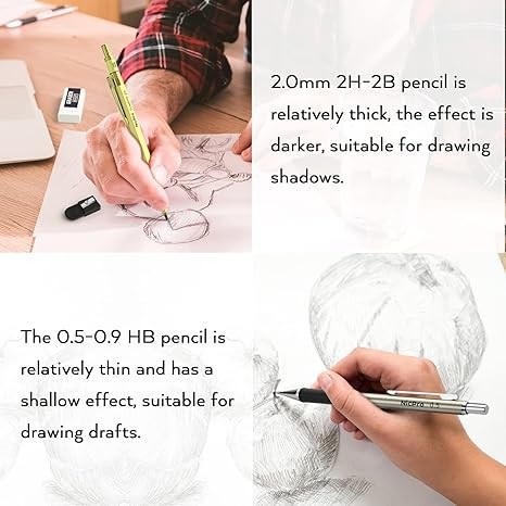 Metal Drafting Pencil Set