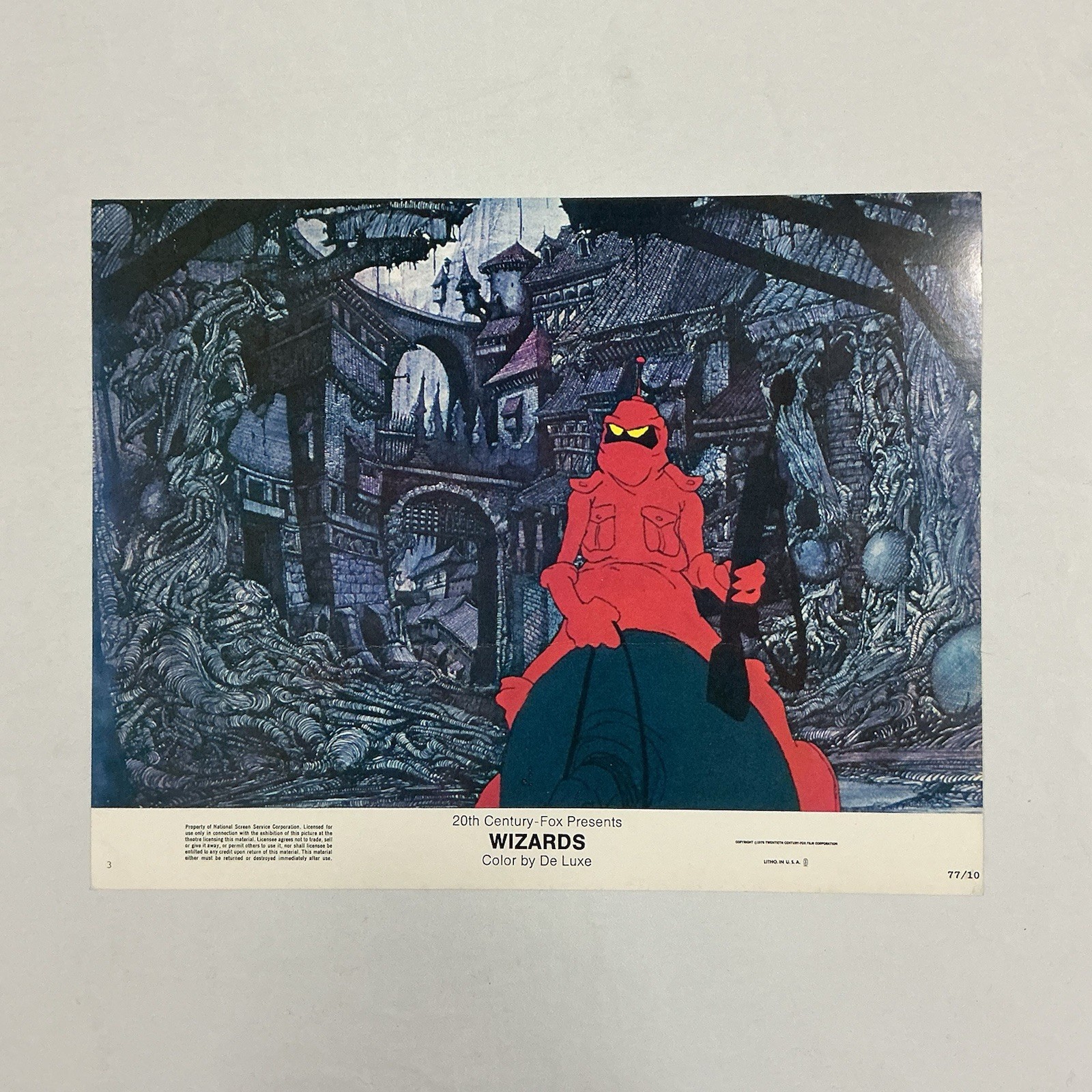 1977 Wizards Original 11x14” Lobby Card Ralph Bakshi Jesse Welles