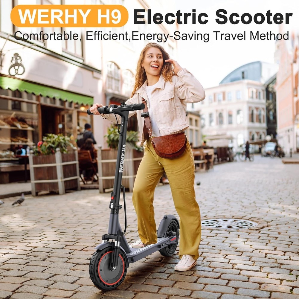 Electric Scooter, 10" Solid Tire, 500W Powerful Motor Folding E Scooter
