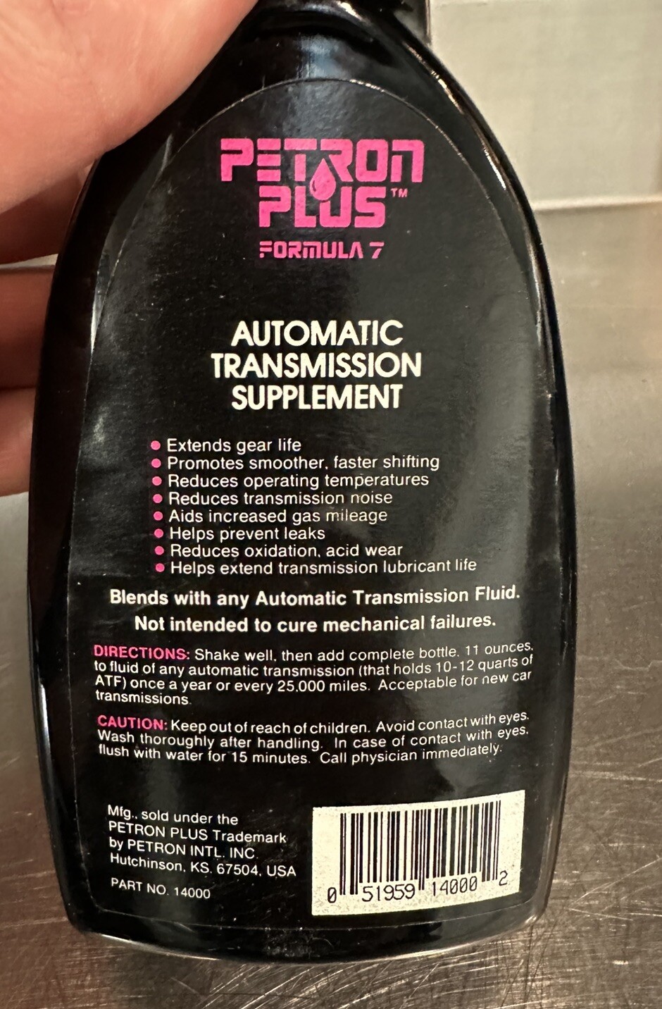 PETRON PLUS FORMULA 7 AUTOMATIC TRANSMISSION SUPPLEMENT 14000 FRICTION REDUCER