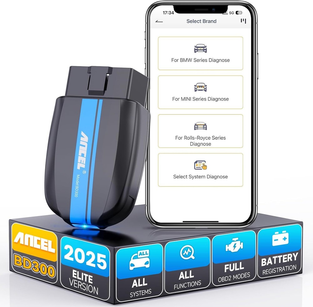 ANCEL BD300 OBD2 Scanner Bluetooth Fit for BMW All System Code Reader Diagnostic
