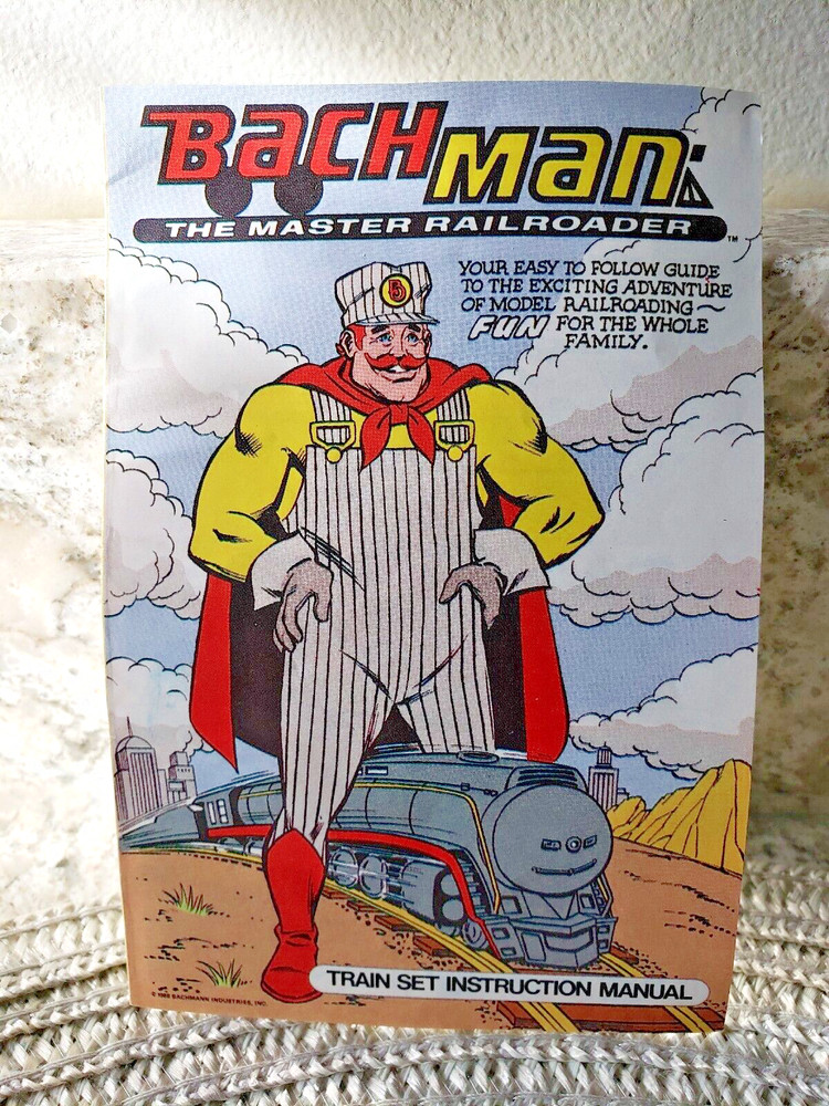 "BachMan, The Master Railroader" Comic Book Train Set Instruction Manual