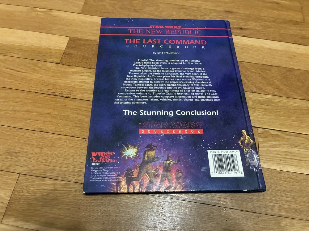 Star Wars D6 The Last Command Sourcebook HC WEG RPG