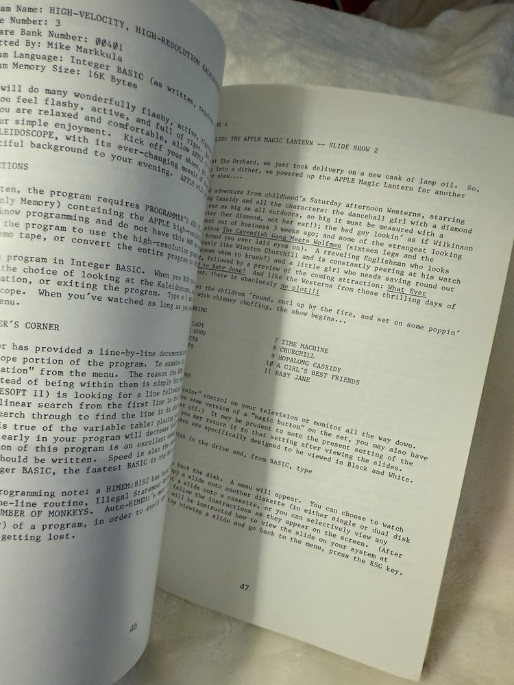 1978 Apple Software Bank Contributed Programs Vol 3-5 Bonus Issue Vintage Book