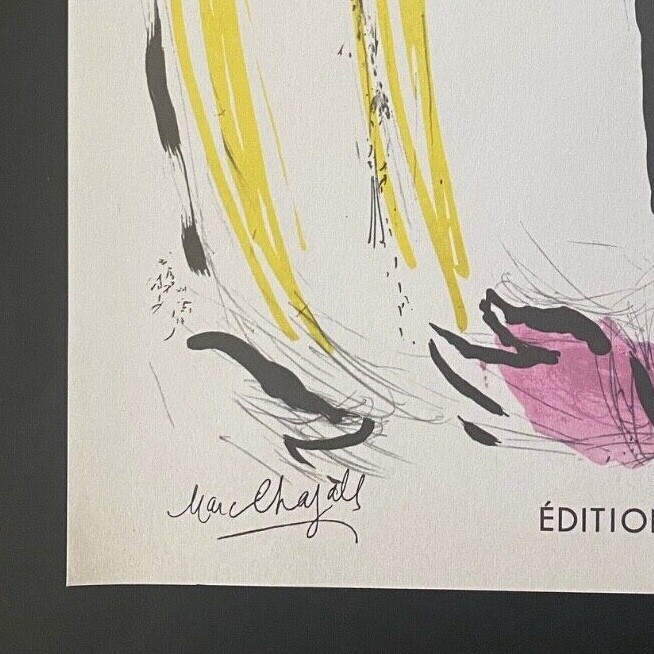 MARC CHAGALL + 1966 BEAUTIFUL SIGNED PRINT