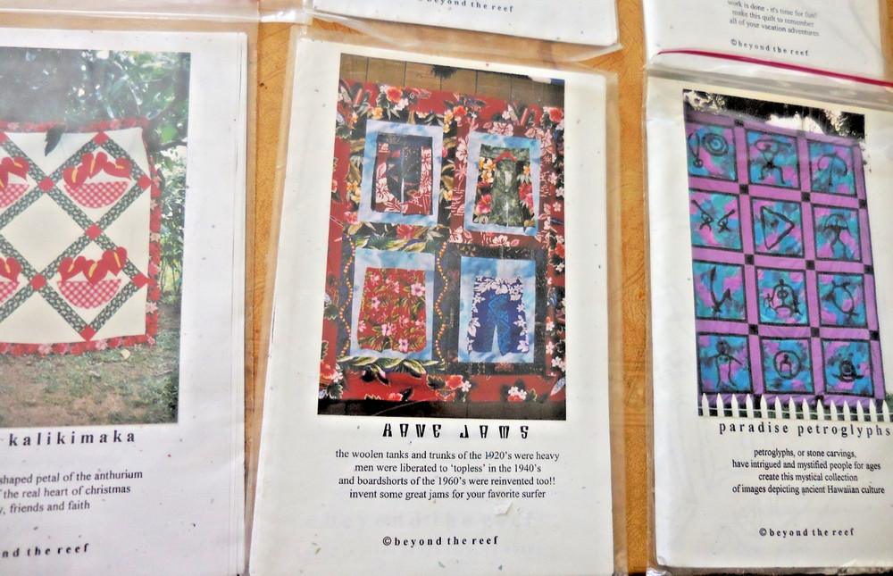 Hawaiian Quilt Patterns 9 UNCUT! BEYOND THE REEF