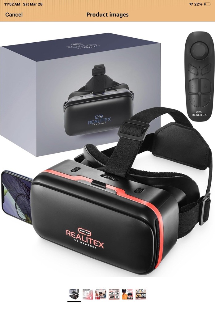 3D VR Headset for Kids + Android Remote - for iPhone & Android Phones | with 3D