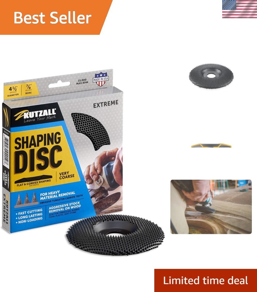 Durable Angle Grinder Attachment - 4-1⁄2" Very Coarse Shaping Disc for Craftsmen