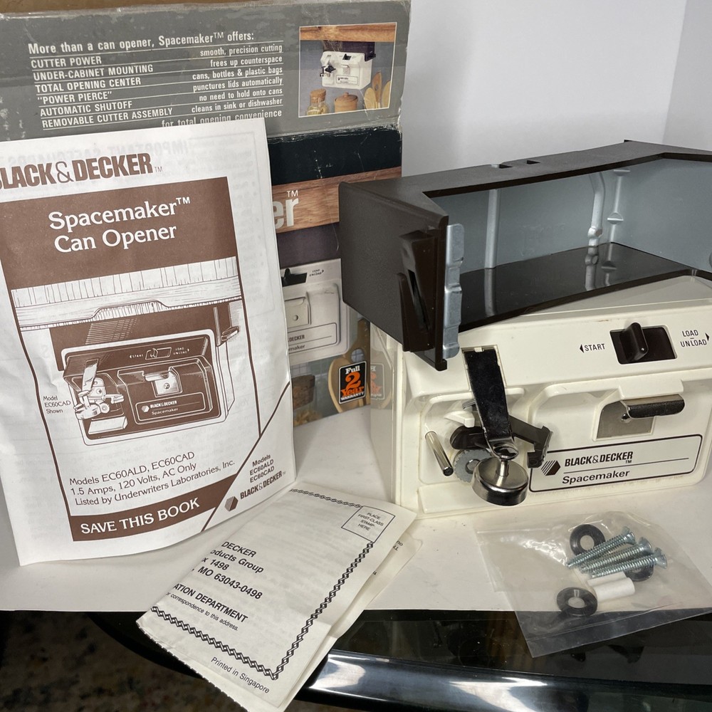 Black & Decker EC-60ALD Spacemaker Can Opener Mounting Bracket RV Camper Kitchen