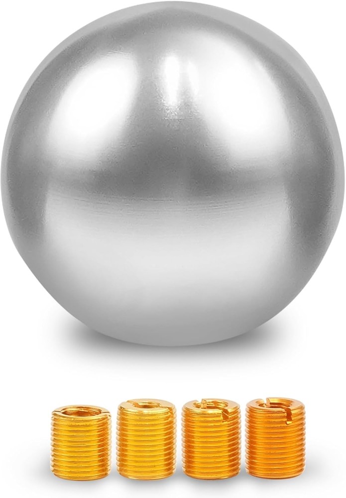 Universal Round Ball Shifter Knobs, Chrome Finish Weighted Cool Gear Shift Knob