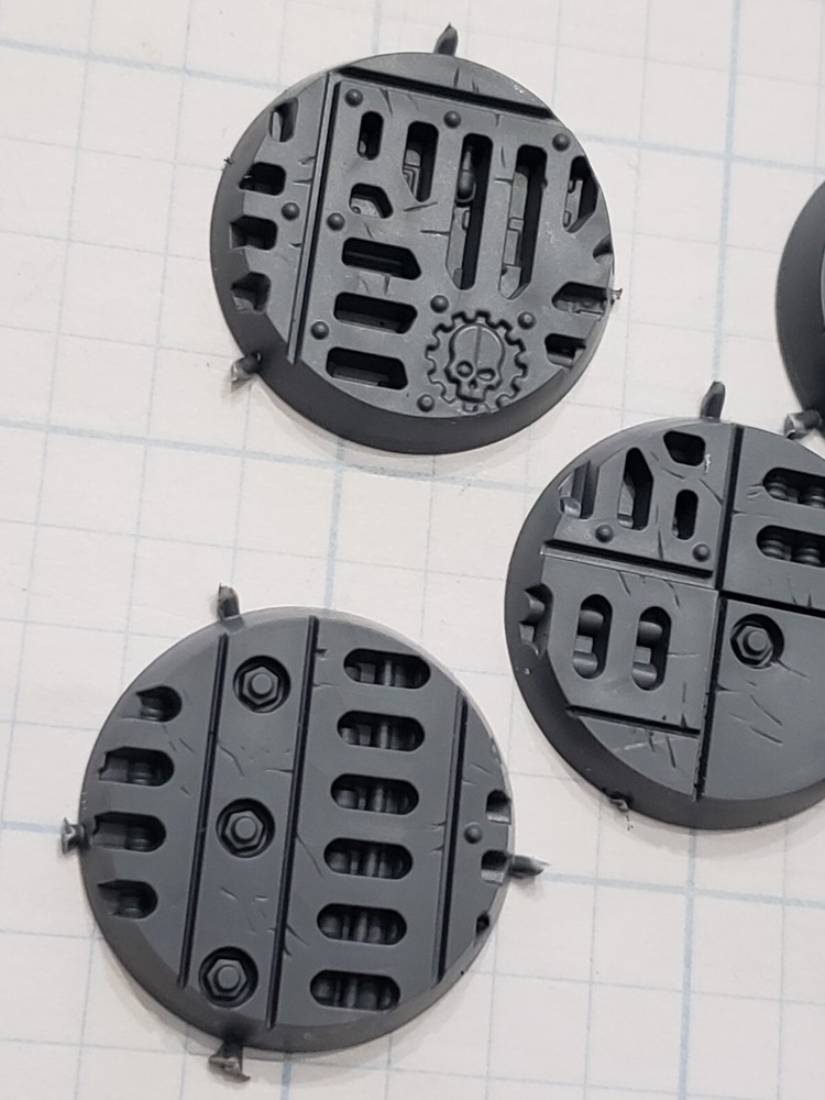 Warhammer 40k Boarding Action Bits Void War Deck Grill 28mm Round Base x5 28A