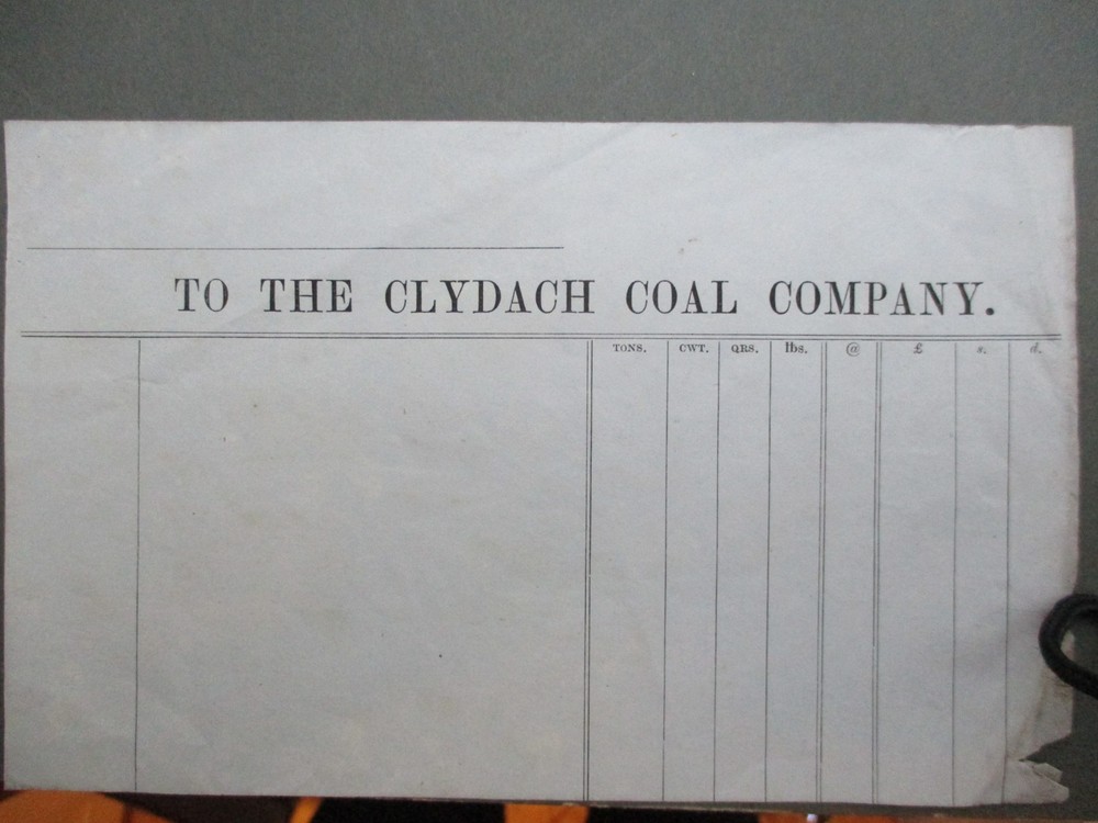 clydach coal company letterhead