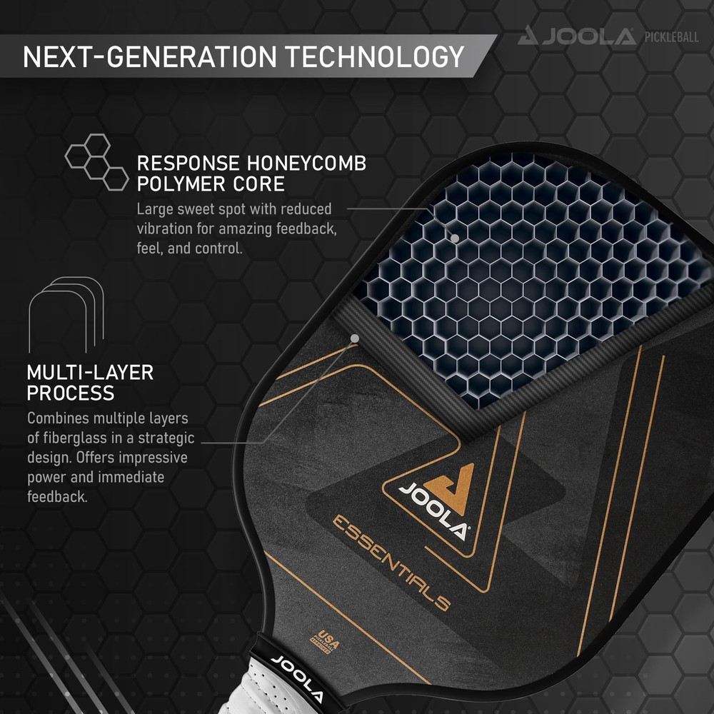 JOOLA Essentials Blue Pickleball Paddle Pro Level Technologies for All Skill ...
