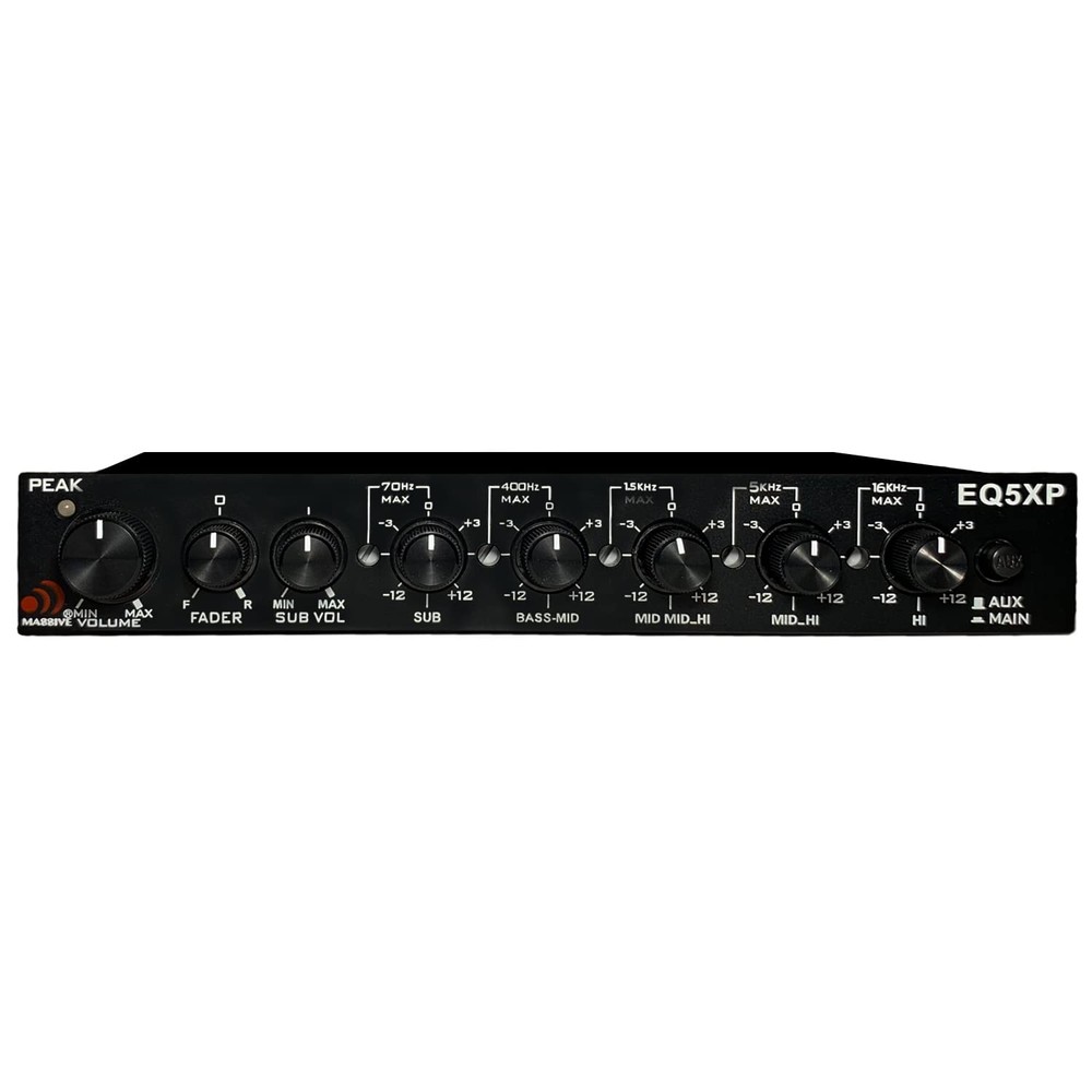 Massive Audio EQ5XP - 5 Band Car Audio Parametric Equalizer and Crossover with