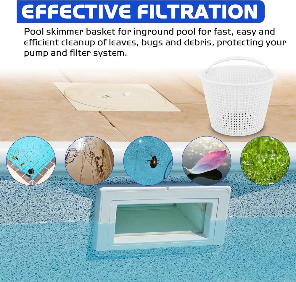 Weighted 7-Inch Pool Skimmer Basket - Durable Replacement for Hayward Models