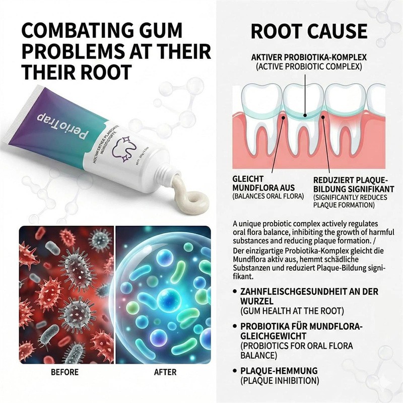 PerioTrap Mint Flavor Gum Toothpaste Cleaning Toothpaste Sensitive Teeth 120g